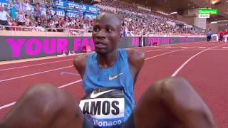 14251 Amel Tuka 14266 Nijel Amos 800m Monaco Herculis 17072015 [upl. by Eniortna]