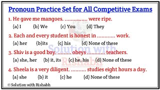 Fill in the blanks with correct Pronoun  Choose the correct Pronoun Fill in the blanks Exercise18 [upl. by Steinke540]