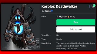 Roblox players are not happy at all lol NEW Korblox Deathwalker Bundle [upl. by Aleik]