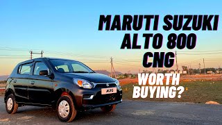 2022 Maruti Suzuki Alto 800 CNG Review  Worth Buying [upl. by Ahsaeit681]