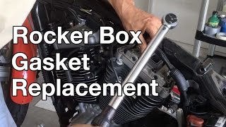 How To Harley Davidson Sportster Rocker box gasket replacement part 1 [upl. by Nhguavaj908]