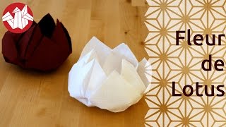 Origami  Fleur de lotus  Lotus Flower HD Senbazuru [upl. by Paik283]