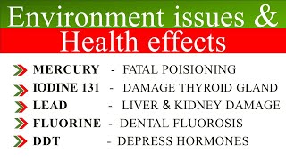 ENVIRONMENT ISSUES amp HEALTH EFFECTS [upl. by Marrilee]