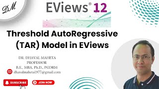 43 Threshold Auto Regressive TAR Model in EViews Dr Dhaval Maheta [upl. by Luci]