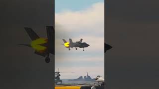 Engine Fire on F35 Jet Fighter landing on an Aircraft Carrier [upl. by Hy]