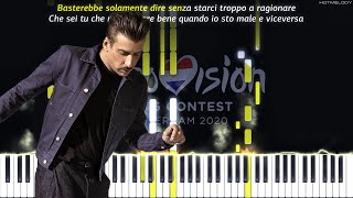 Francesco Gabbani  Viceversa Sanremo 2020  Piano Instrumental Cover  Karaoke Testo [upl. by Otilia]