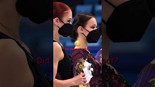 why did she do this🤔🥈figureskating alexandratrusova annashcherbakova olympicgames olympics [upl. by Margherita]