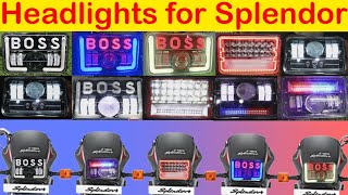 Headlights for Splendor  Splendor Headlights  LED Headlights for Splendor [upl. by Ramak280]