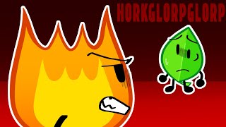 HORKGLORPGLOOP  BFDI firey and leafy animation [upl. by Pentheas314]