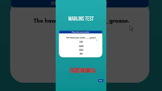 Marlins test grammar 1 shorts морскойанглийский marlinstest [upl. by Iznekcam]