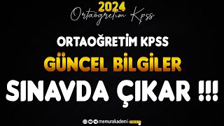 ORTA ÖĞRETİM KPSS GÜNCEL BİLGİLER SINAVDA BURDAN SORU GELİR [upl. by Oran356]