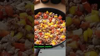 Brinjal and meat starter 🥩  unique meat starter shorts cooking trending [upl. by Elnore521]