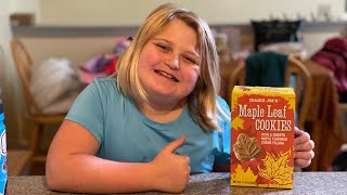 Trader Joe’s Maple Leaf Cookies 🍁 Fall Tasting amp Review PART 1 [upl. by Amandi]