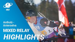 World Cup 2324 AntholzAnterselva Mixed Relay Highlights [upl. by Raphael15]