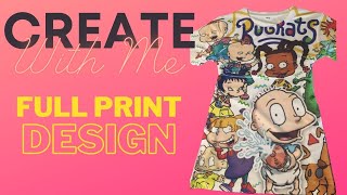 Create with me Full Print 3D Shirt Application process [upl. by Ontine]