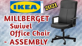 MILLBERGET IKEA OFFICE CHAIR  ASSEMBLY  SWIVEL DESK CHAIR [upl. by Tsui533]