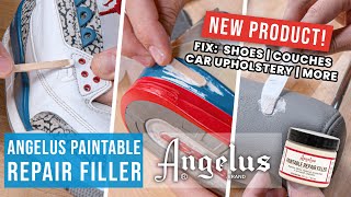 Easily Repair Shoes Couches Seats and More  Angelus Paintable Repair Filler [upl. by Hakvir]