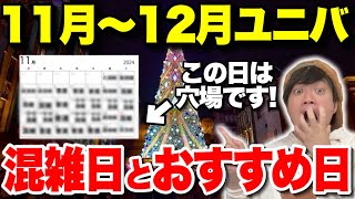 【この日は危険】11月12月のハロウィン明け〜クリスマス〜年末の混雑を徹底予想【USJ】 [upl. by Isnam]