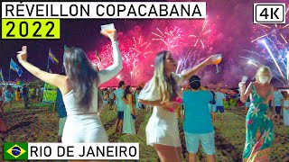 🇧🇷 Rio de Janeiro New Year 2022 Celebration  Revéillon de Copacabana Brazil 【4K】 [upl. by Earlie]