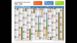 vacances scolaires dans les 3 zones durant toute lannée en France [upl. by Trela502]