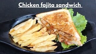 Chicken Fajita Sandwich Recipe By Pot And Pan Cooking [upl. by Notsirb830]