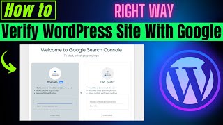 How to Verify a WordPress Site With Google Search Console 2024 Right way [upl. by Yticilef]