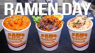 THREE INSANELY DELICIOUS RAMEN RECIPES THAT WILL BLOW YOUR MIND 🤯  SAM THE COOKING GUY [upl. by Zysk]