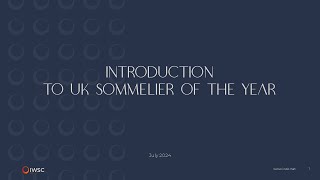 Introduction to IWSC Sommelier of the Year competition 2024 [upl. by Adniralc]