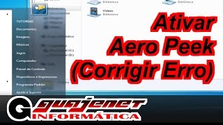 Aero Peek não aparece no Windows 7  Corrigir e ativar os efeitos visuais [upl. by Gabriele]