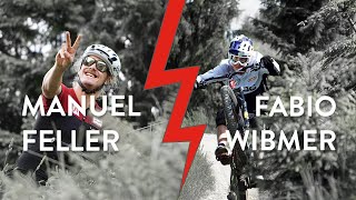 Fabio Wibmer vs Manuel Feller in Saalbach [upl. by Toshiko]