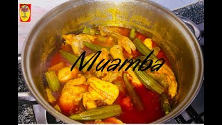 COMIDA ANGOLANA — Muamba de galinha  como preparar Parte 2 [upl. by Juetta]