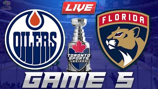 Edmonton Oilers vs Florida Panthers Game 5 LIVE Stream Game Audio  NHL Stanley Cup Finals Hangout [upl. by Sandberg]