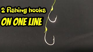 Fishing Knots  how to tie two fishing hooks on one line [upl. by Fenn278]