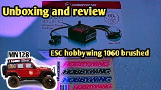 Review ESC hobbywing 1060 quickrun brushed  mn128 [upl. by Karine]