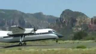 Dash 8 Landing in Sedona [upl. by Ardnasirhc377]