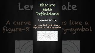 Lemniscate Discovering the Fascinating Infinity Symbol  Obscure Math Definitions shorts [upl. by Tessie]