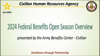 2024 Federal Benefits Open Season Mini Sessions 2024 FBOS Overview [upl. by Nostets]