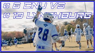 6 CNU vs 13 Lynchburg Mens Lacrosse  4K [upl. by Maure952]