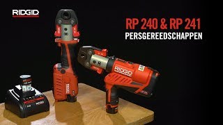 RIDGID RP 240 en RP 241 Persgereedschappen [upl. by Komara]