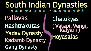 South Indian Dynasties Pallavas Rashtrakutas Chalukyas Yadavs Hoysalas  Ancient History [upl. by Av]