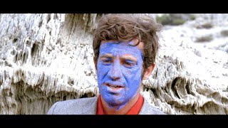 Pierrot le Fou 1965 by JeanLuc Godard Clip End almost Pierrot paints his face blue and dies [upl. by Naitsirt]