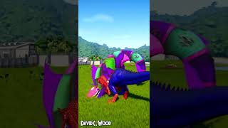 Dinosaur Fight  Spiderman Spinosaurus vs Superman Giganotosaurus  Dinosaurs Battle jurassicworld [upl. by Drehcir]