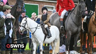 The UKs Fox Hunts turn out for Boxing day tradition  SWNS [upl. by Deborath]