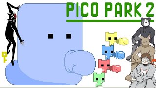 【4人実況】足を引っ張り合う男たちの協力アクション『PICO PARK 2』 [upl. by Eynobe]