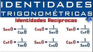 Identidades Trigonométricas  Identidades Recíprocas [upl. by Gerhard]