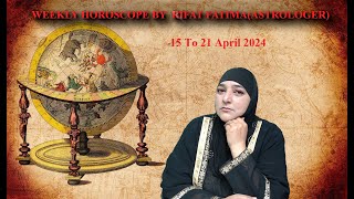 Rifat Fatima Live Stream 15 To 21April 2024 weekly horoscope astrologer Birth stone Part 2 [upl. by Akla207]