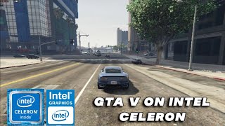 GTA V  INTEL CELERON N4020 up to 25 GHZ  INTEL UHD 600  RAM 4GB SSD 256GB [upl. by Marc]