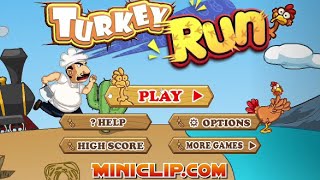 Turkey Run Miniclipcom Thanksgiving Flash Game Playthrough [upl. by Nulubez]