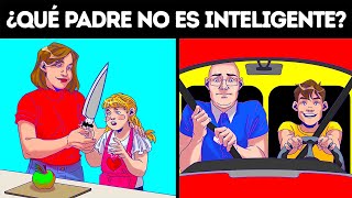 Adivina qué padre es menos inteligente en 26 acertijos [upl. by Aleakam]