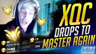 XQC DROPS TO MASTERS AGAIN Gets Wrecked By Diamonds amp Masters [upl. by Adriana]